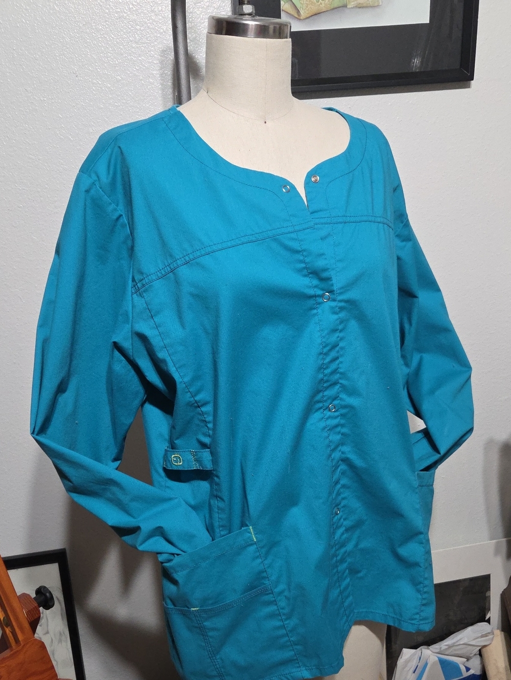 WonderWink Teal Long Sleeve Medical Scrub Top